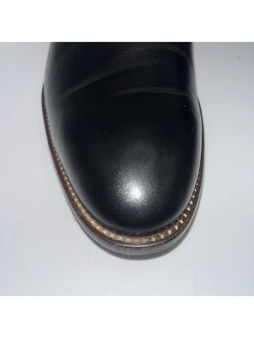 Johnson & Murphy Black Leather Dress Shoes Mens 10.5, 59-2469 Stockton Plain Toe